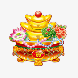 金色中国风节日装饰素材