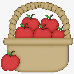 篮子里的红苹果素材