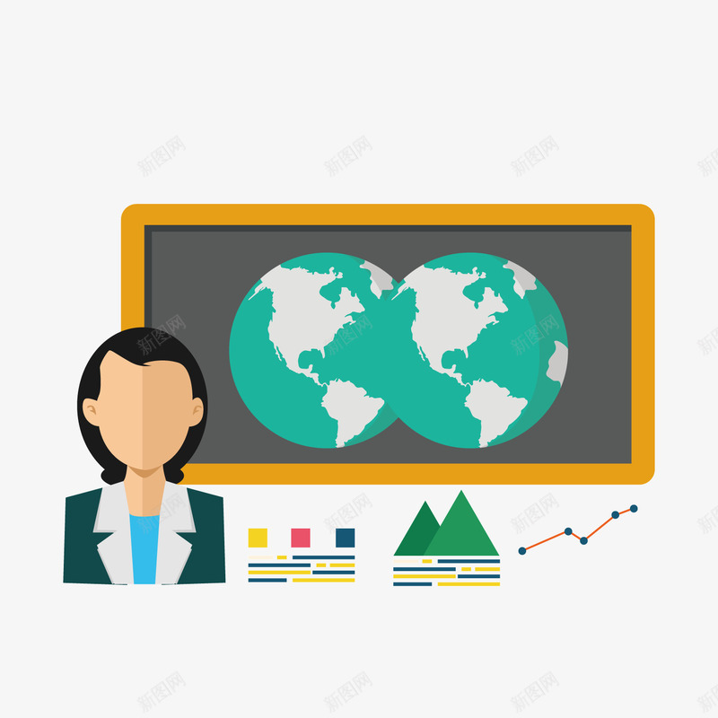 灰色地理数据png免抠素材_新图网 https://ixintu.com 分析 地球 地理 折线 数据 老师 讲解 讲课 黑板
