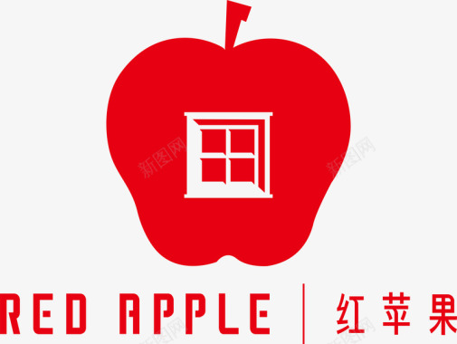 红苹果logo矢量图图标图标