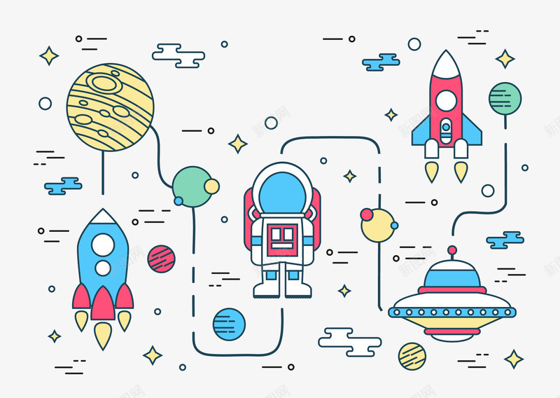 火箭航空人员png免抠素材_新图网 https://ixintu.com 人员 地球 星球 火箭 航空