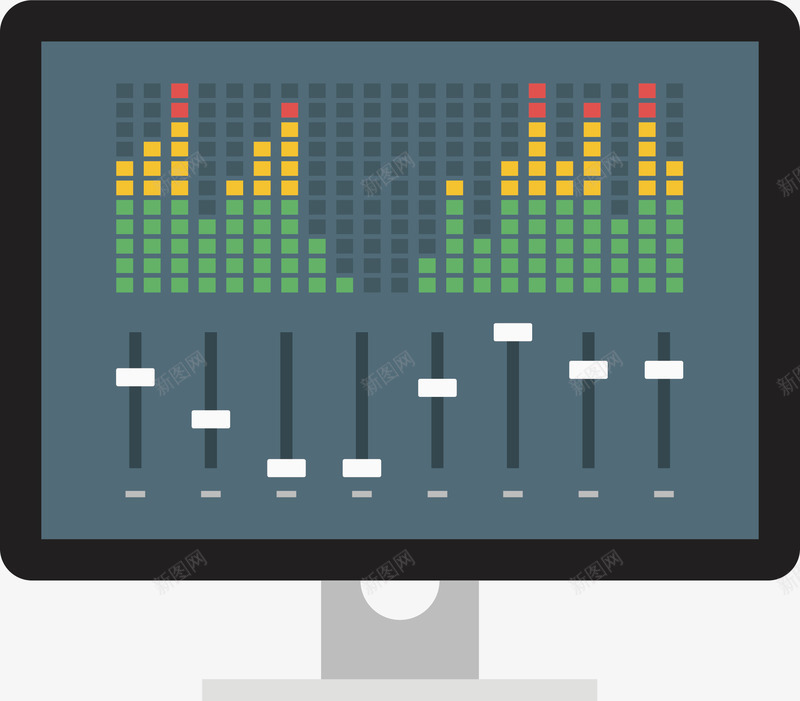 音乐背景矢量图ai免抠素材_新图网 https://ixintu.com 电脑 矢量图 舞台 舞台标志 舞台设备 舞台设备标志 音乐 音效舞台 音效调节图