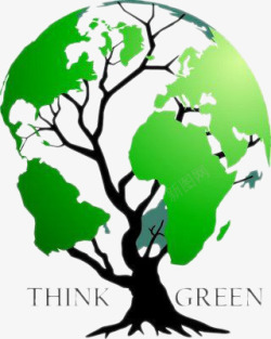 绿色地球之树素材