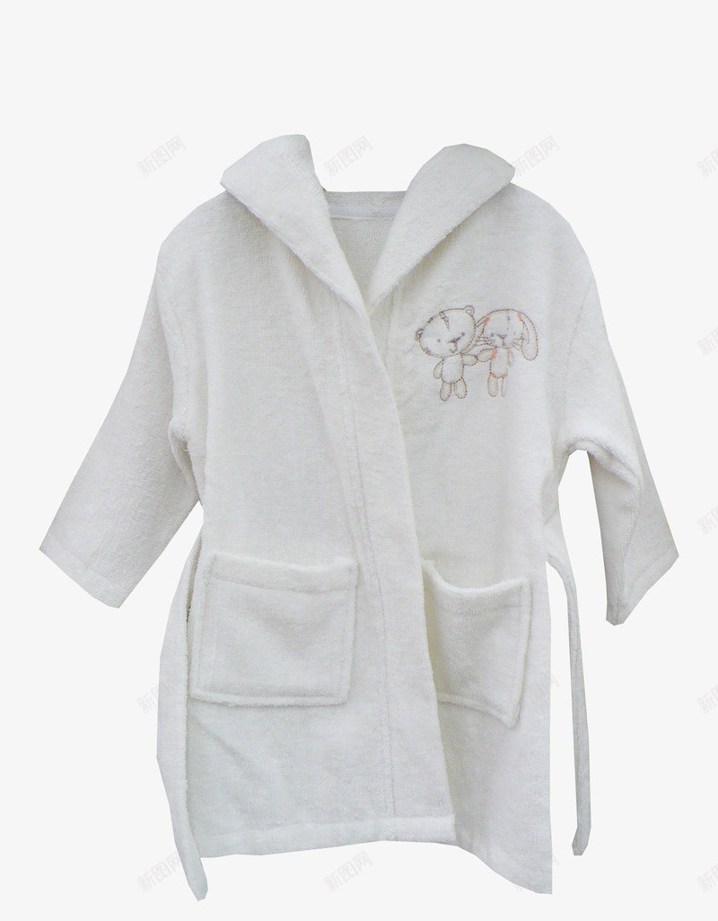 一件白色浴袍png免抠素材_新图网 https://ixintu.com 浴袍 睡衣 衣服