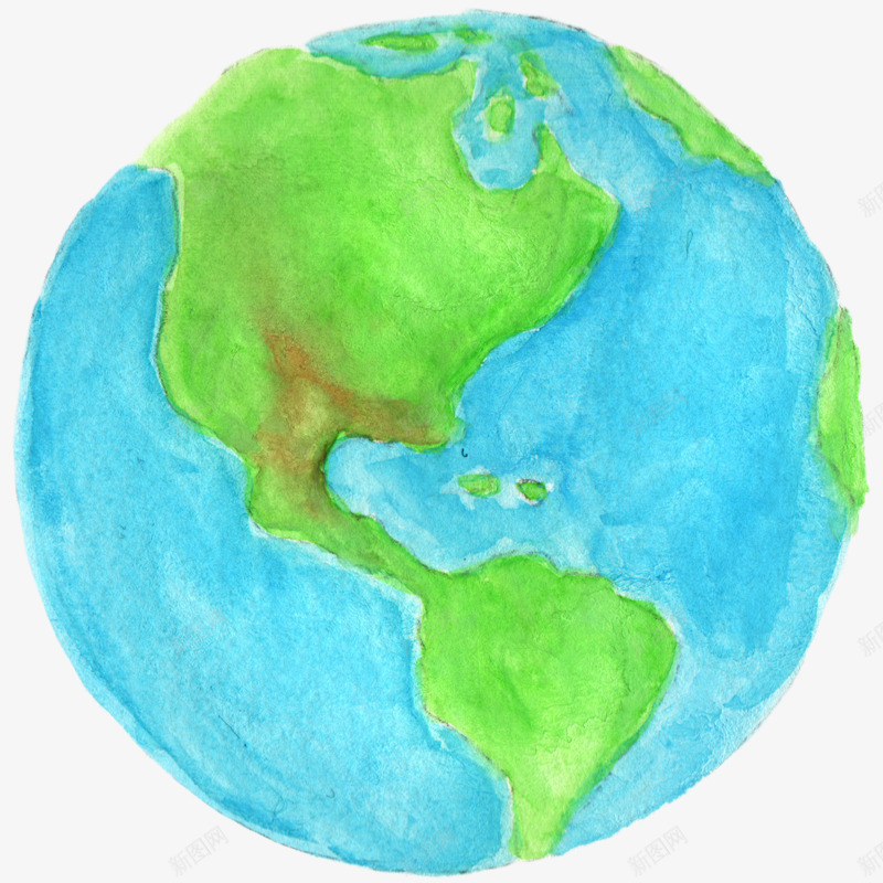 彩绘地球png免抠素材_新图网 https://ixintu.com 地球 地球装饰 彩绘画 油画地球 矢量装饰 装饰