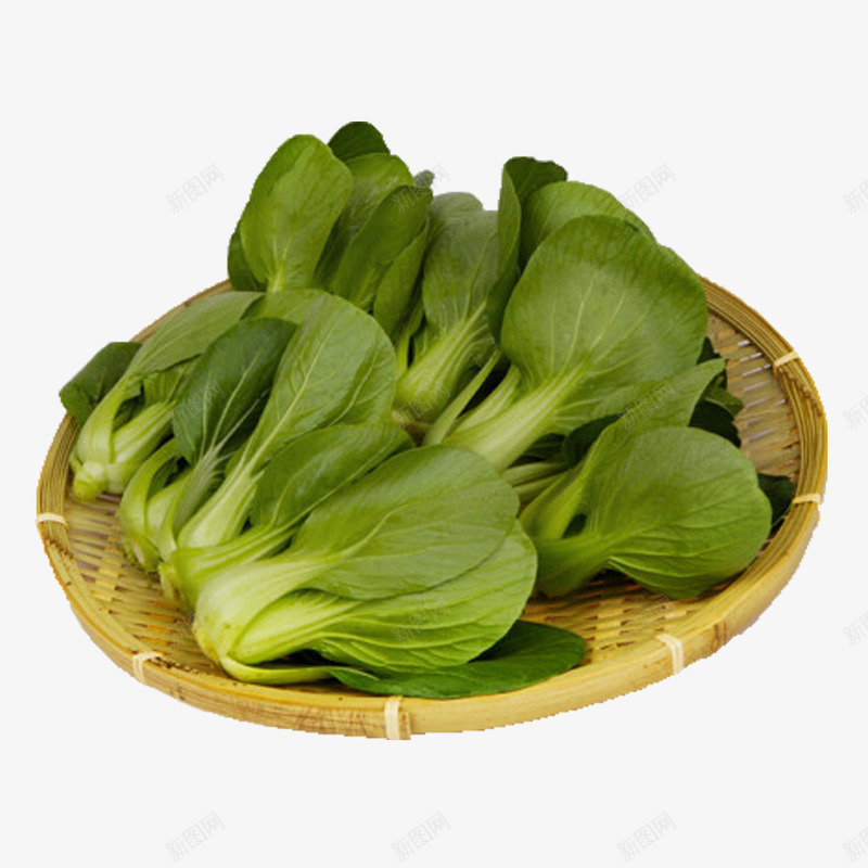 竹篮里的小油菜png免抠素材_新图网 https://ixintu.com 实物 小油菜 新鲜 菜品 蔬菜