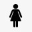 女厕所标志小图标图标