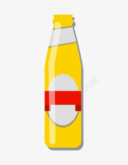 时尚卡通酒瓶广告装饰素材