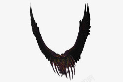 翼龙翅膀手绘黑色翅膀高清图片