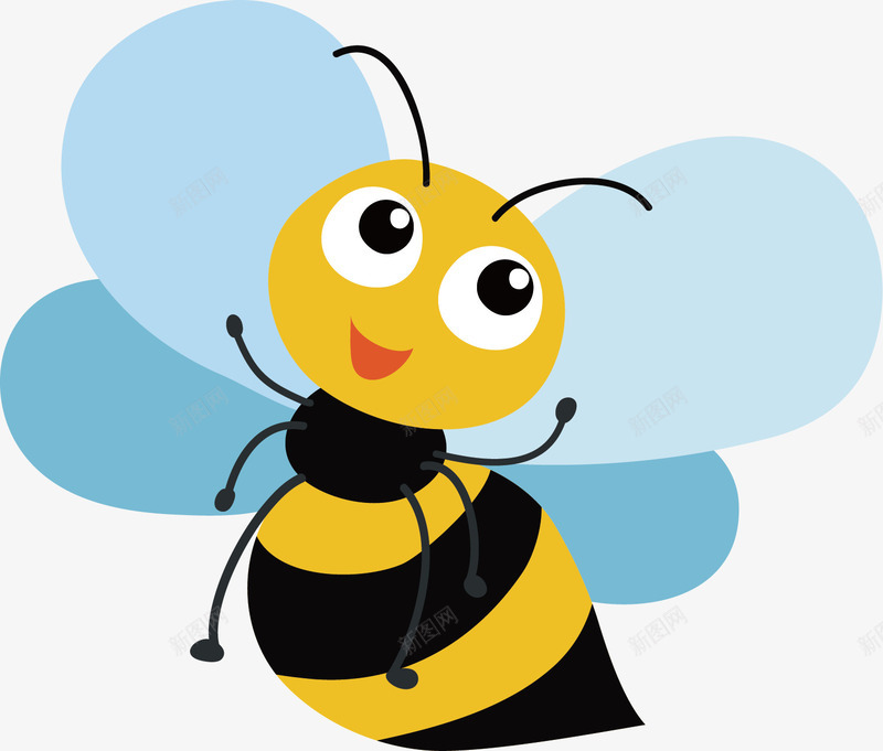 在空中飞舞的小蜜蜂矢量图ai免抠素材_新图网 https://ixintu.com 卡通手绘 可爱 矢量图 美丽 翅膀 蜂类 蜜蜂 采蜜 黄色