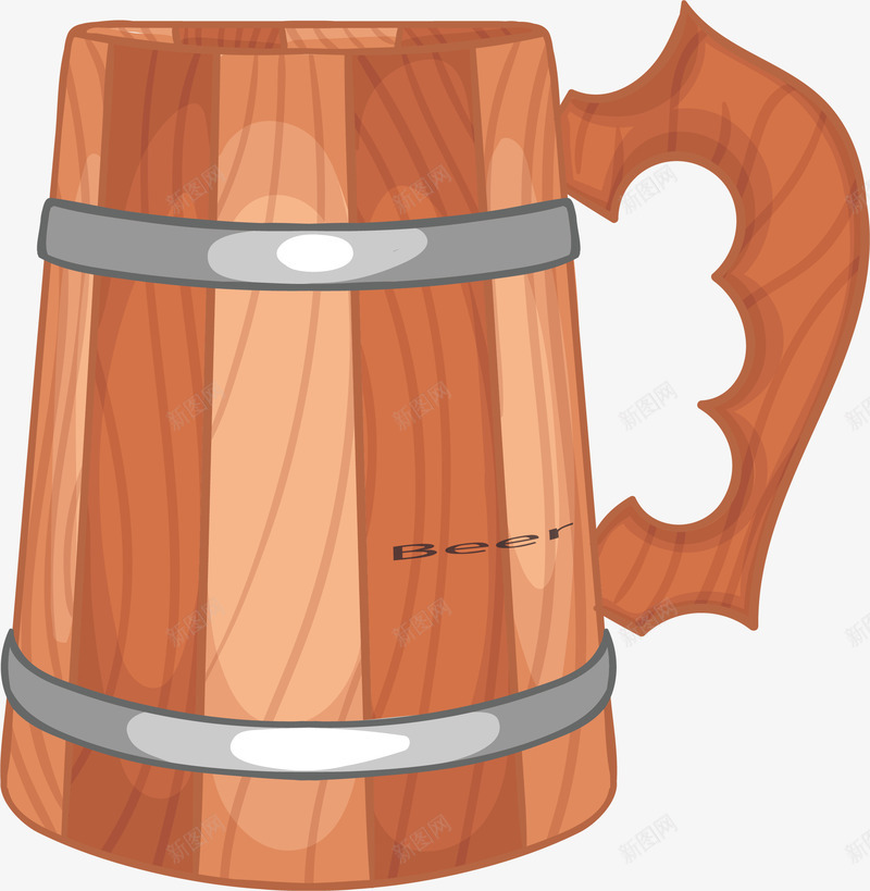 创意啤酒桶矢量图ai免抠素材_新图网 https://ixintu.com 创意 卡通 啤酒杯子 彩色的 手绘的 漫画 简单 矢量图