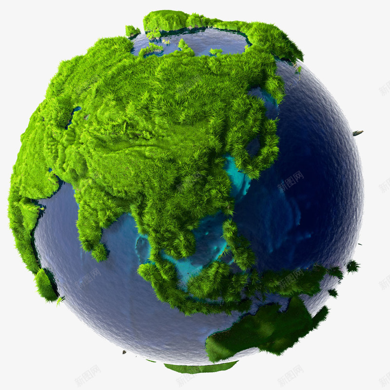 绿色植被地球png免抠素材_新图网 https://ixintu.com 地球 星球 绿化 绿色植被