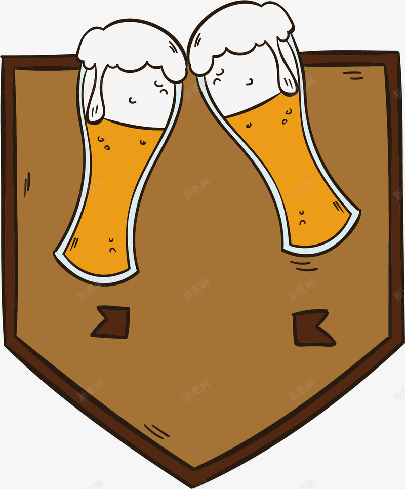 干杯手绘啤酒杯png免抠素材_新图网 https://ixintu.com 啤酒 啤酒杯 啤酒标志 干杯 矢量素材