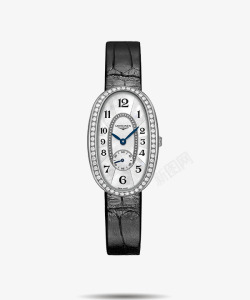 圆舞曲系列黑色浪琴女表腕表手表高清图片