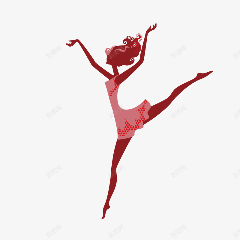 红色动画跳舞人体曲线矢量图ai免抠素材_新图网 https://ixintu.com 人体曲线 动画 红色 跳舞 矢量图