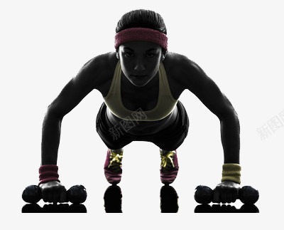 正在做俯卧撑的女性png免抠素材_新图网 https://ixintu.com 健体 强身 锻炼