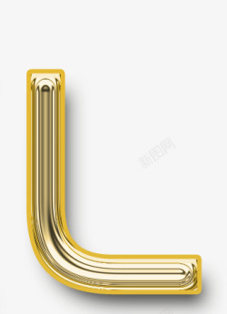 黄金字母L素材