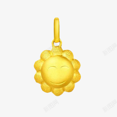 周大福小太阳黄金转运珠png免抠素材_新图网 https://ixintu.com 产品实物 吊坠 周大福 小太阳 转运珠 黄金