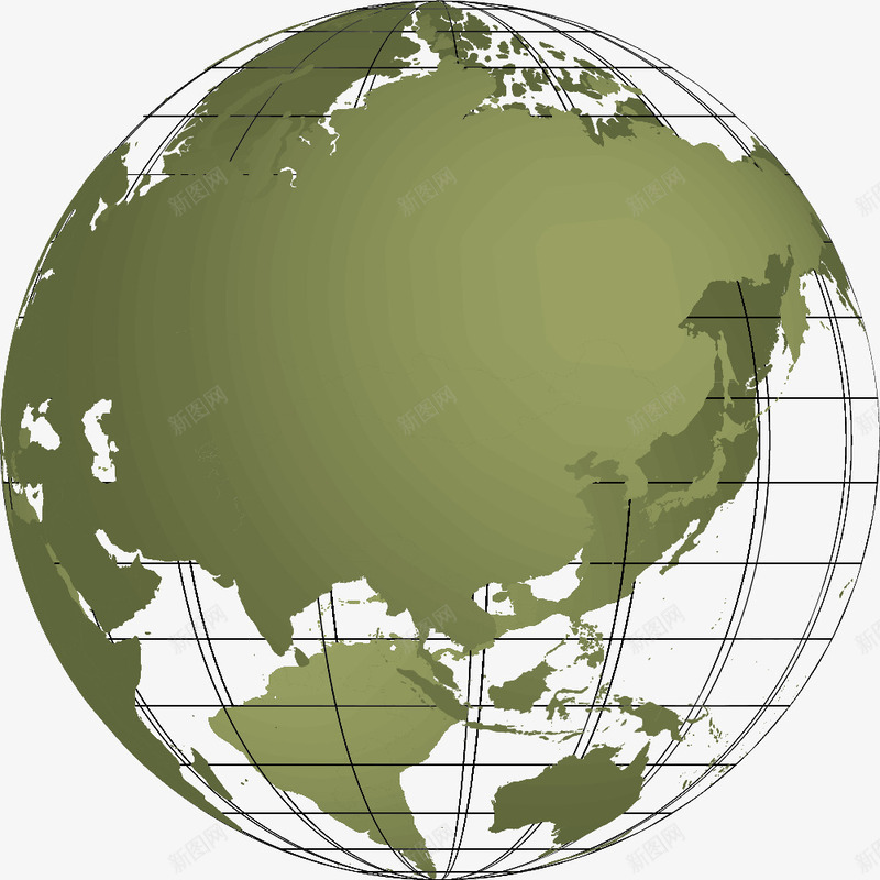 墨绿色地球png免抠素材_新图网 https://ixintu.com 卡通地球 地球 地球简笔 地球简笔画 墨绿色 手绘地球