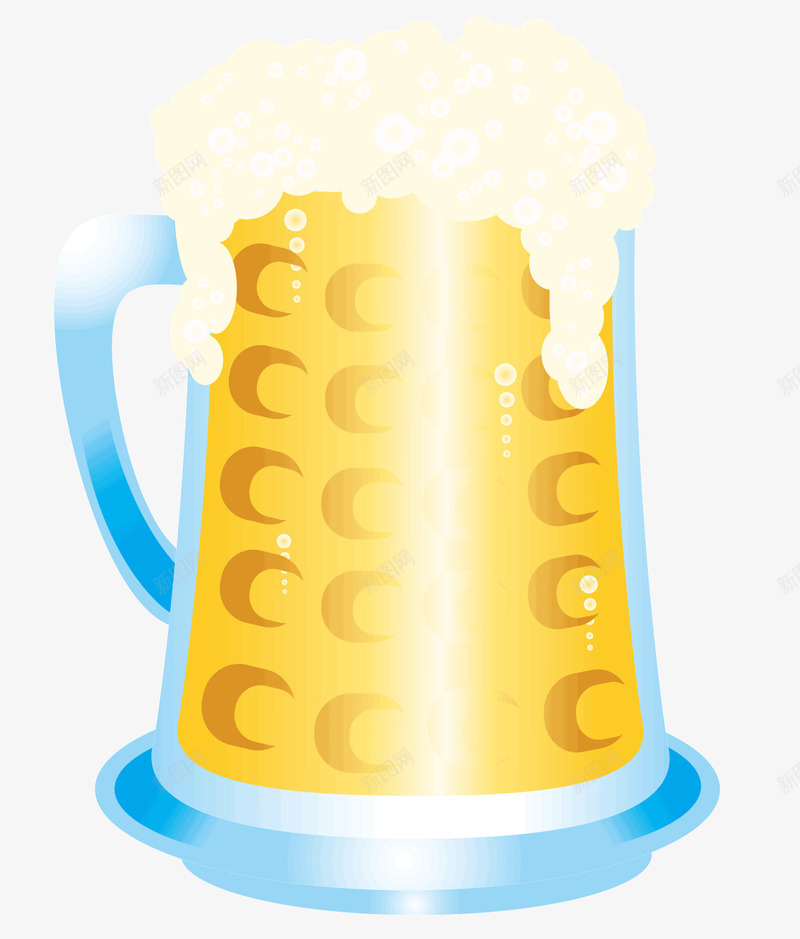 溢出的啤酒png免抠素材_新图网 https://ixintu.com 夏日啤酒节 扎啤 狂欢啤酒节 矢量素材 酒杯 饮料