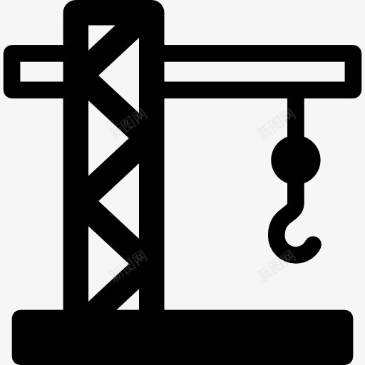 工程起重机图标png_新图网 https://ixintu.com 建筑 施工 机械 起重机