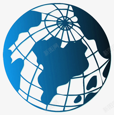 地球手绘png免抠素材_新图网 https://ixintu.com 世界 地球仪 插画 蓝色