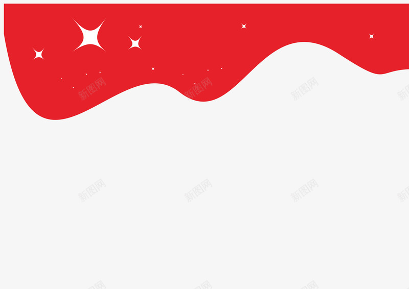 红色曲线插图矢量图eps免抠素材_新图网 https://ixintu.com 免费png 插图素材 星星 曲线 红色 矢量图