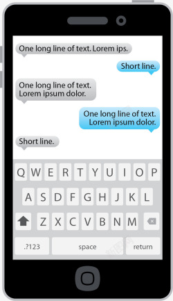 iPhone短信模式素材