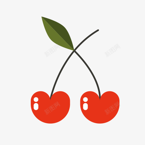 樱桃抽象png免抠素材_新图网 https://ixintu.com 抽象设计 蔬果水果 设计