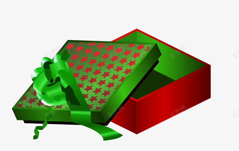 绿色礼品盒png免抠素材_新图网 https://ixintu.com 卡通图案 开盒有礼 惊喜礼物 打开的礼品盒 礼品盒 礼品盒矢量 礼物