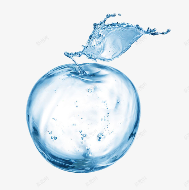 纯净水苹果png免抠素材_新图网 https://ixintu.com png图片 png图片素材 产品实物 免费png素材 创意 苹果 蓝色
