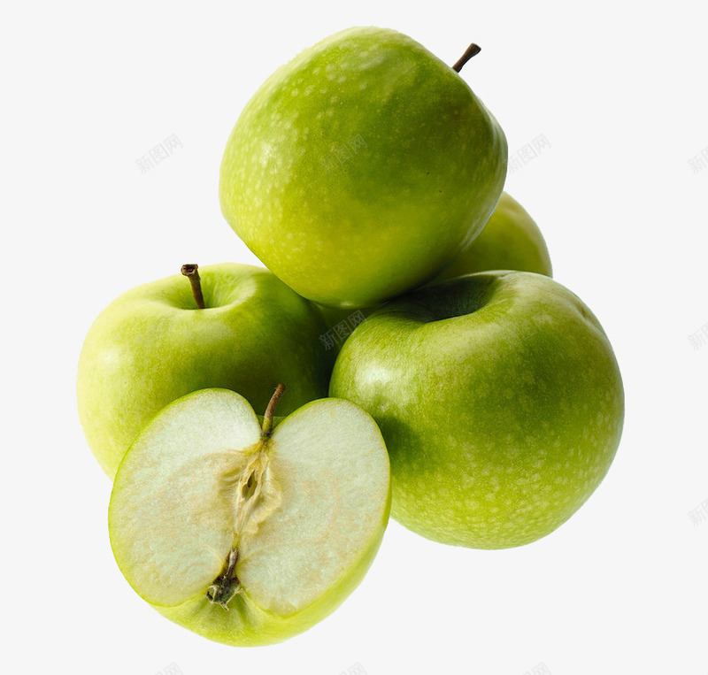 新鲜青苹果png免抠素材_新图网 https://ixintu.com 圆润的 多汁果实 成熟苹果 有机 水果 维生素 苹果 苹果片 营养
