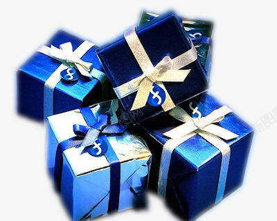 蓝色礼品盒png免抠素材_新图网 https://ixintu.com 圣诞节 礼品 礼盒 蓝色