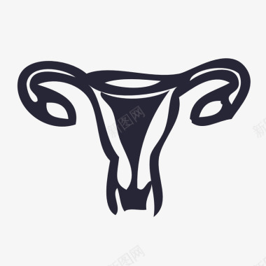 女性子宫墨迹图标图标