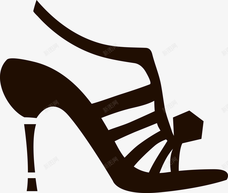 女性高跟鞋png免抠素材_新图网 https://ixintu.com 凉鞋 女鞋 手绘鞋 男鞋 鞋 鞋子 鞋子素描 鞋矢量图 黑色 黑色鞋子