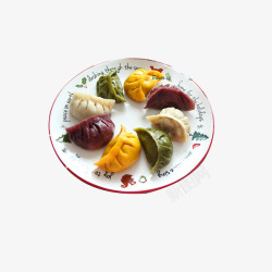 彩色蔬菜饺子素材
