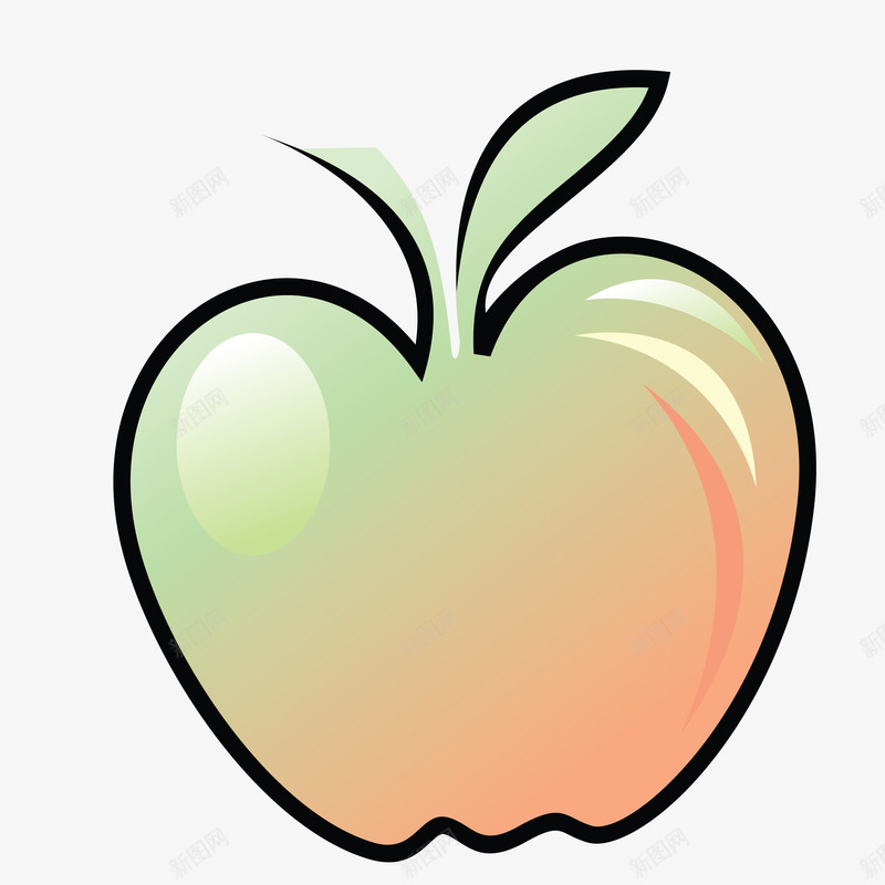 彩色简笔水果苹果矢量图eps免抠素材_新图网 https://ixintu.com 彩色简笔 水果 矢量苹果 苹果 矢量图