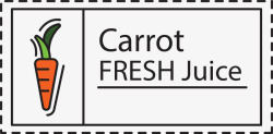 卡通英国标签小清新胡萝卜标签矢量图高清图片