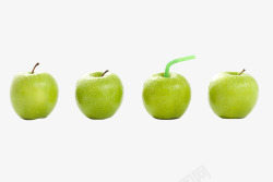 创意苹果汁青苹果高清图片