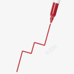 效果红色笔画红色函数曲线素材