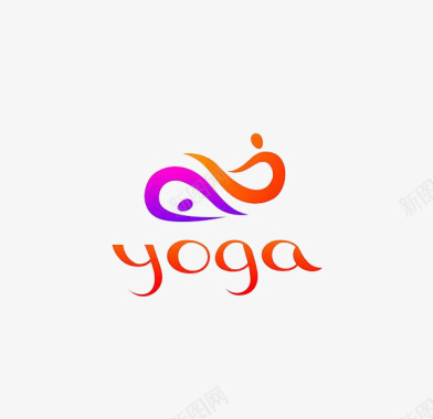 瑜伽健身店铺商标图标图标