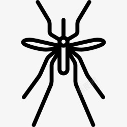 野生动物黑色大蚊子图标高清图片