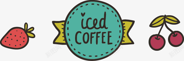 COFFEE咖啡彩色图图标图标