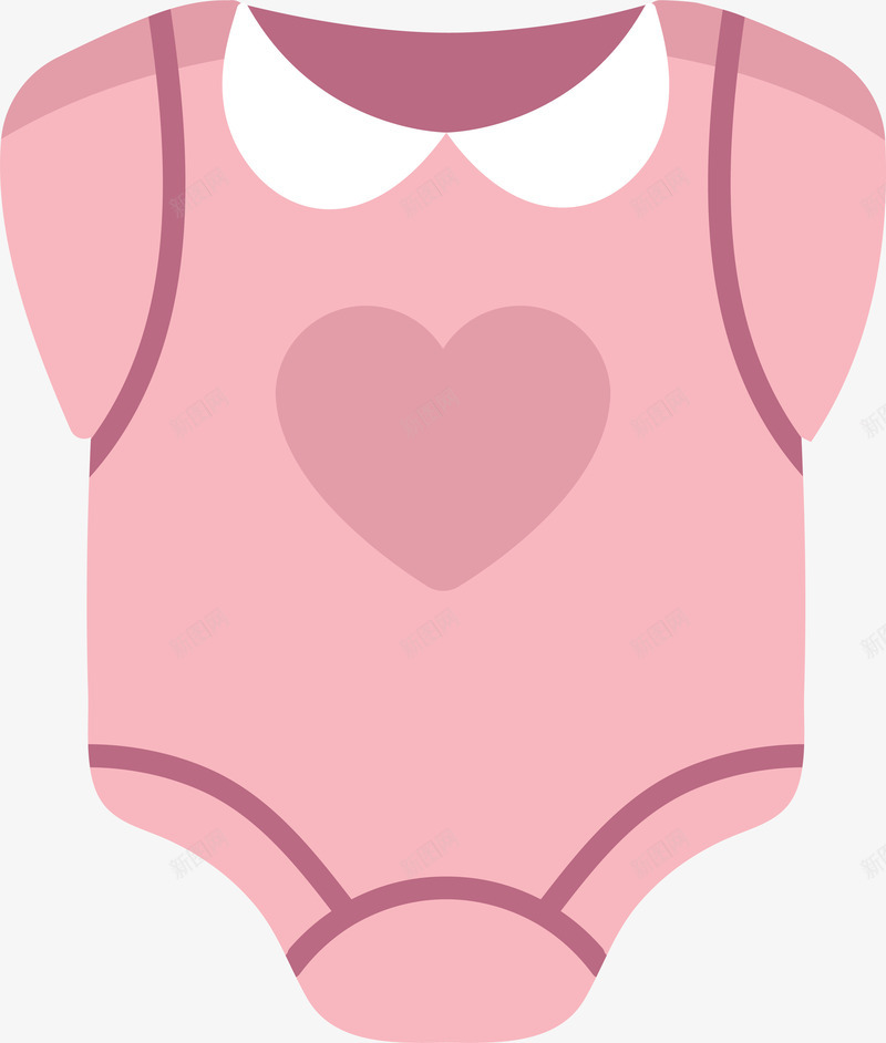 可爱婴儿衣服png免抠素材_新图网 https://ixintu.com 小婴儿 少女心 矢量图案 简约装饰 粉色底纹 装饰图