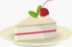 白色樱桃白色樱桃蛋糕高清图片