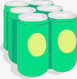 绿色饮料罐素材