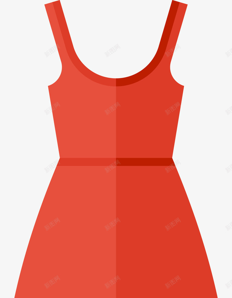 红色卡通裙子png免抠素材_新图网 https://ixintu.com 女装 女裙 服饰 红色吊带裙 红色裙子 衣服 衣物 衣裙 装饰图案