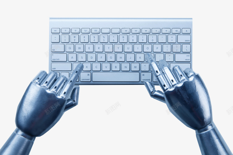 两只敲键盘的机械手png免抠素材_新图网 https://ixintu.com 两只手 手 手掌 敲键盘 未来 机械 科技 科技机械手 金属 键盘