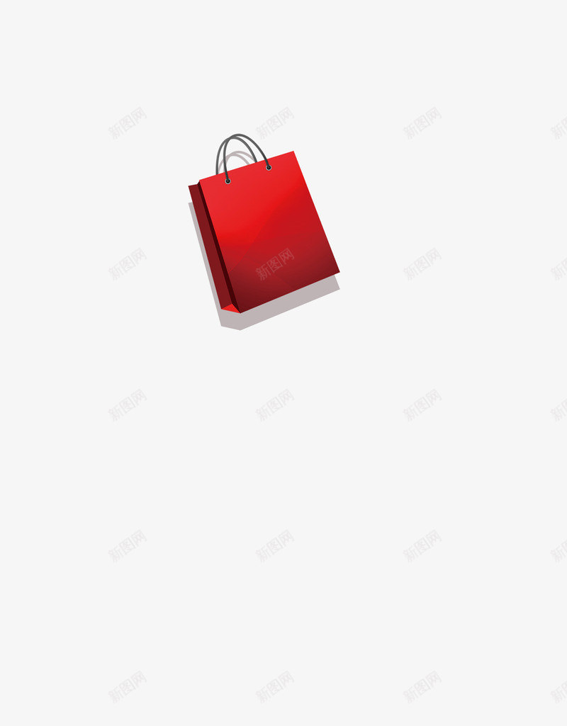 红色礼品袋png免抠素材_新图网 https://ixintu.com 礼品 礼品袋 红色 节日 购物