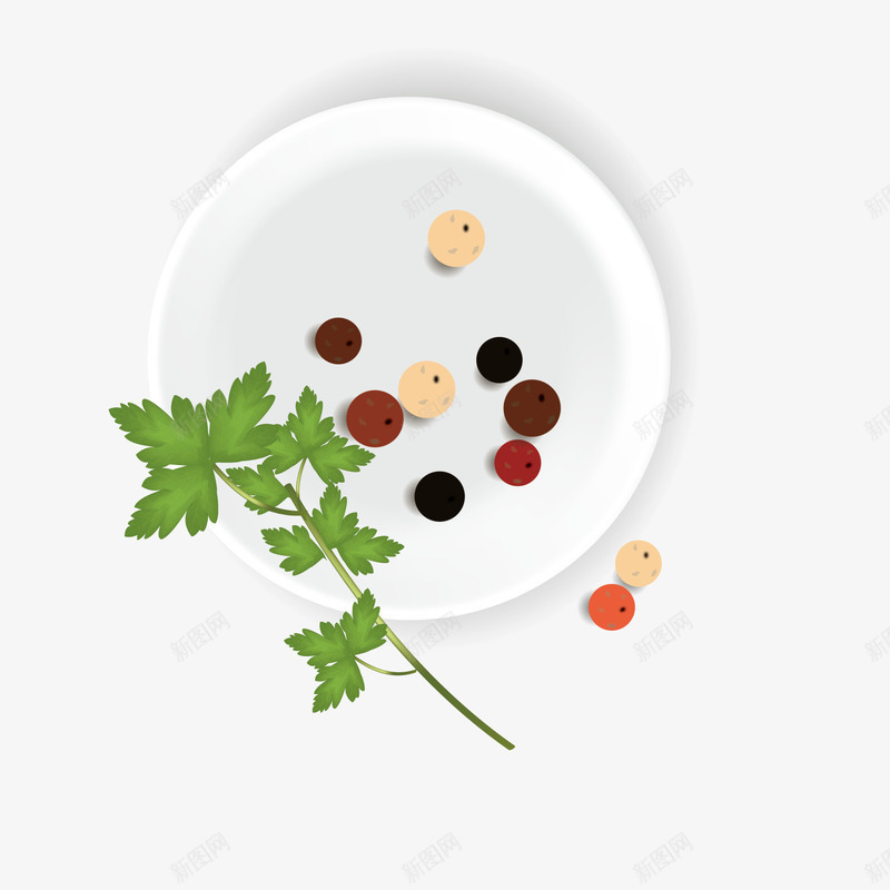 白餐盘png免抠素材_新图网 https://ixintu.com 佐料 糖果 食物 香菜